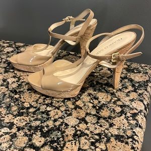 Franco Sarto Cork Bottom Platform Heel, Size 9